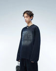 WHISTLEHUNTER Distressed Washed Logo L/S Tee