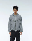 WHISTLEHUNTER Cross Zipper Knitted Zip-Up Hoodie