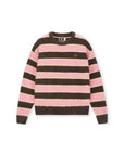 BONELESS Knitted Striped Loose-Fit Crewneck Pullover Sweater