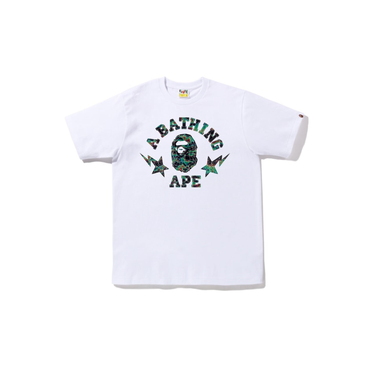 BAPE Thermography Polygon College Tee White