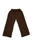 "Léviter" Mocha Uniform Embroidered Flared Jogger