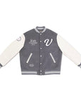 Vandy The Pink Grey Rafflesia Varsity Jacket