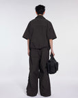 Whistlehunter 23SS Draped SilhouetteI Straight Pants